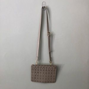 Christian Lacroix laser cut motif crossbody purse